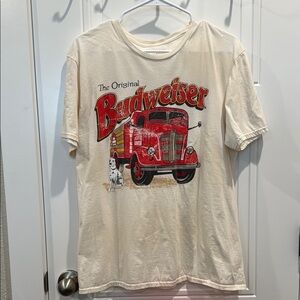 Budweiser Cream Red Retro Short Sleeve Tee